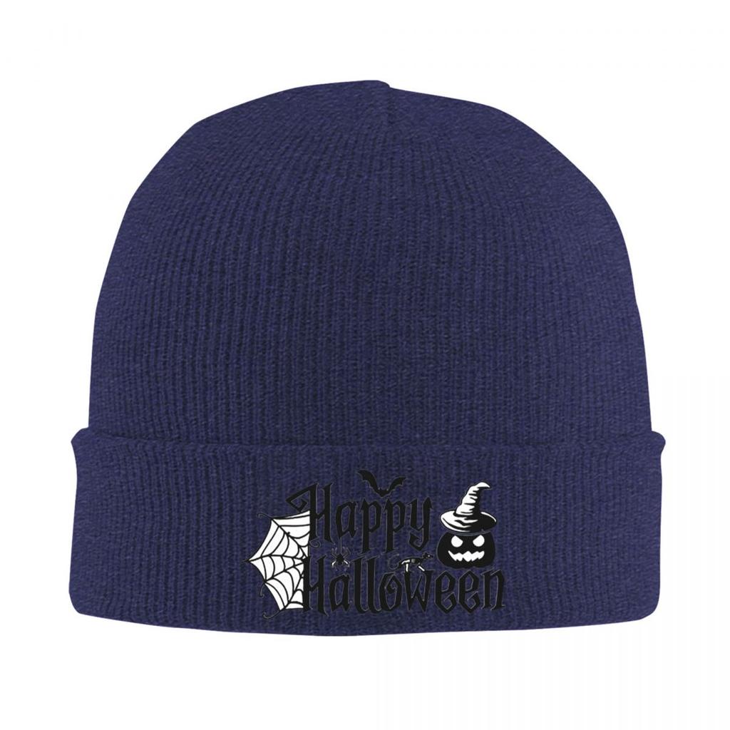 Happy Halloween Warm Knitted Cap Fashion Bonnet Hat Autumn Winter Outdoor Beanies Hats for Men Women Adult