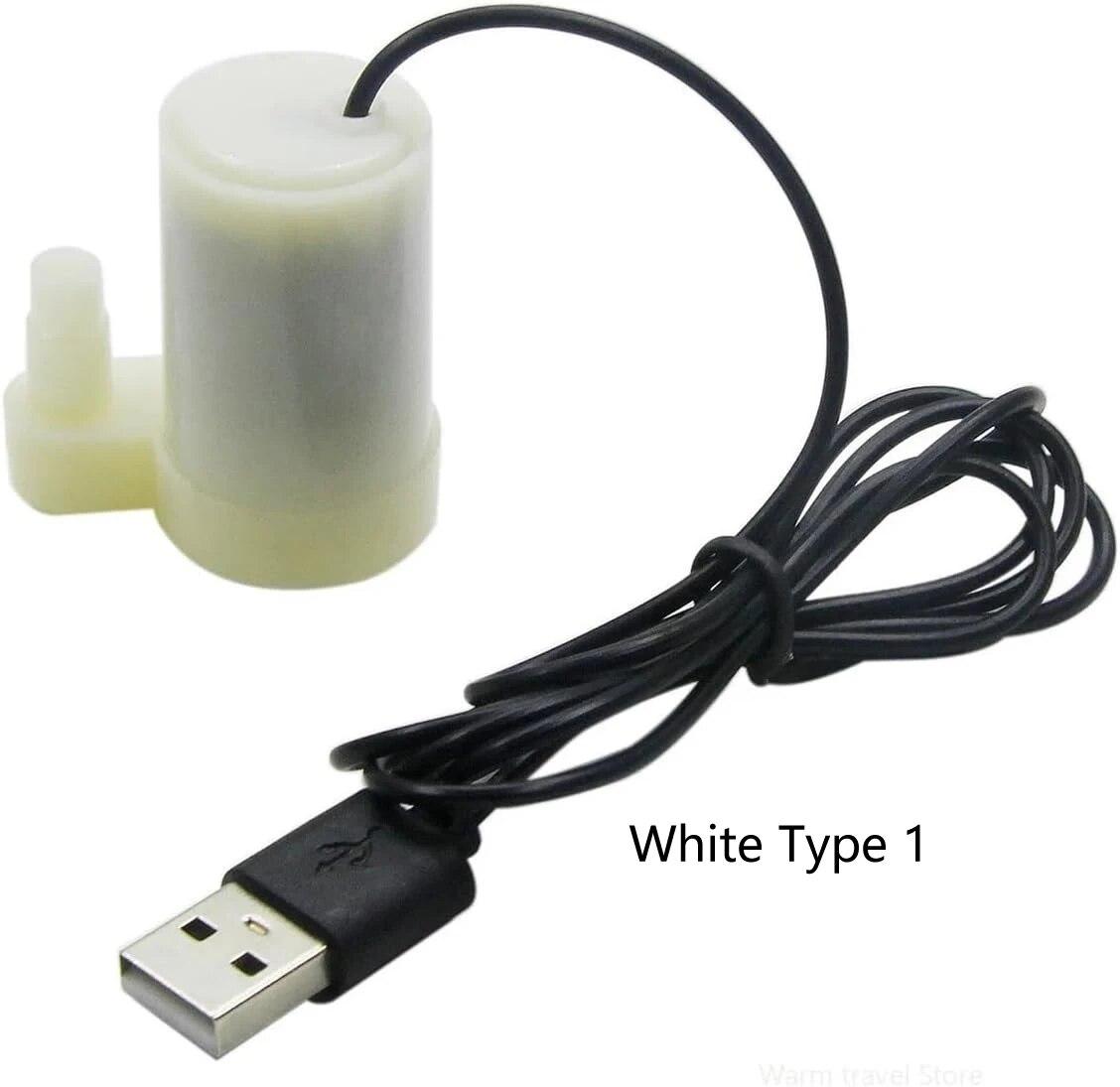 

DC 3-5V USB микро погружной мини малошумный бесщеточный водяной насос для аквариумов пруд фонтан гидропоника сад white type 1