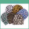 Leopard Print Knit Cap With Warmth For Winter Fashion Enthusiasts
