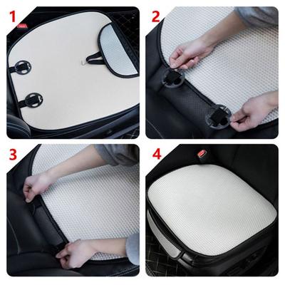 Universal Breathable Car Seat Cushion Ice Silk Non-slip Car Seat Cover Wear-resistant Solid Color Auto Protector Mat Pad