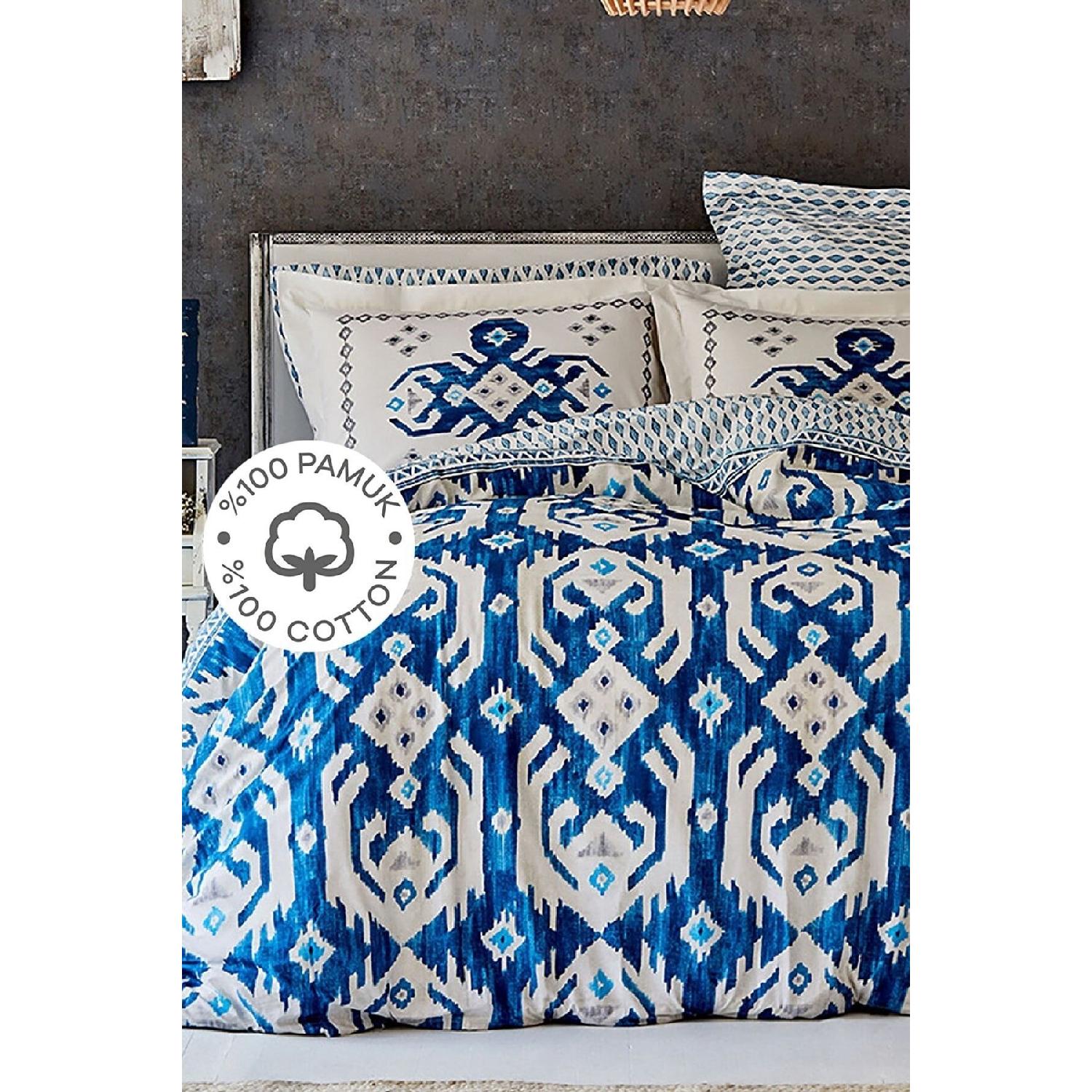 

Neos Blue 100 %cotton Single Duvet Cover Set синій
