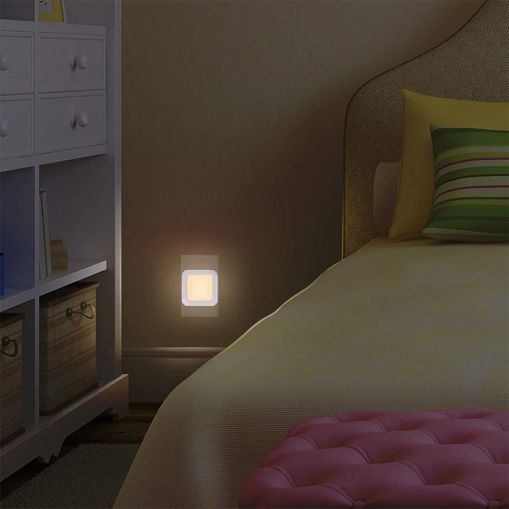 EU US UK Stecker Nachtlicht für Kinderzimmer Automatischer Dämmerung bis Morgengrauen Sensor LED Nachtlampe Dimmbar Warmweiß Kabellose Schrankleuchte