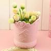 Cute Bow Pen Holder Candy Color Kawaii Pink Pencil Organizer Box Stand Container Office School Supplies Kitchen Jars
