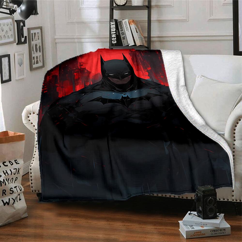 Batman Theme Printed Blanket - Perfect for Couch, Bed, Travel & Outdoor Use | Machine Washable, Cozy & Durable.