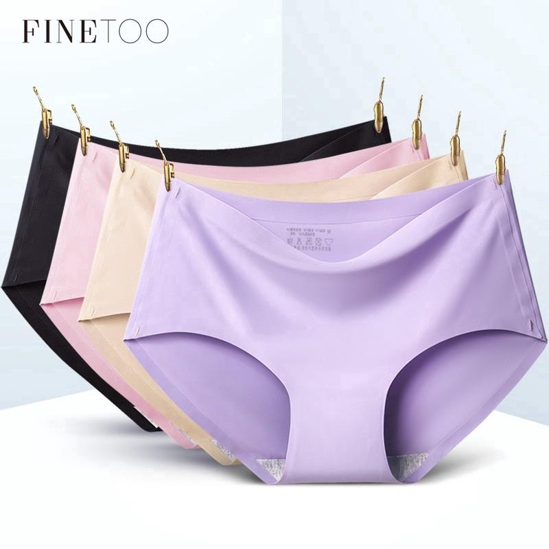FINETOO Seamless Ice Silk Panties for Women Underwear  Summer