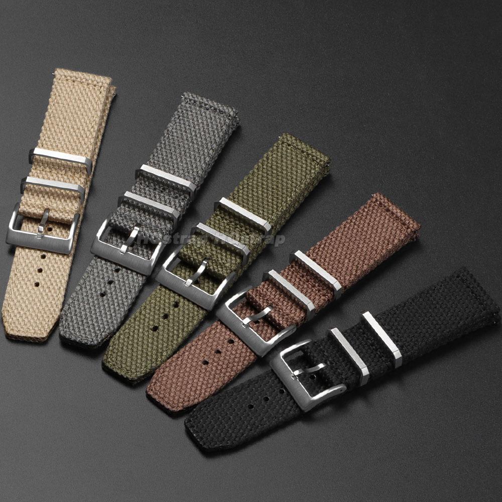 20mm 22mm Nylon Cotton Band Quick Release Bracelet for Seiko Braid Strap Military Sport Men Watchband Soft Comfortable Wristband