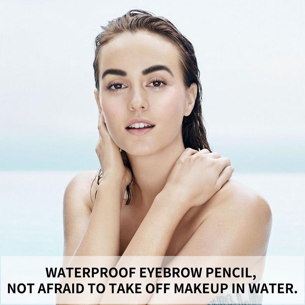Boobeen Waterproof Eyebrow Pen Microtip Eyebrow Liquid Eyebrow Fork Tip Creates Natural 3D - Pencil, Pen, Eyebrows, Long-Lasting (Black)