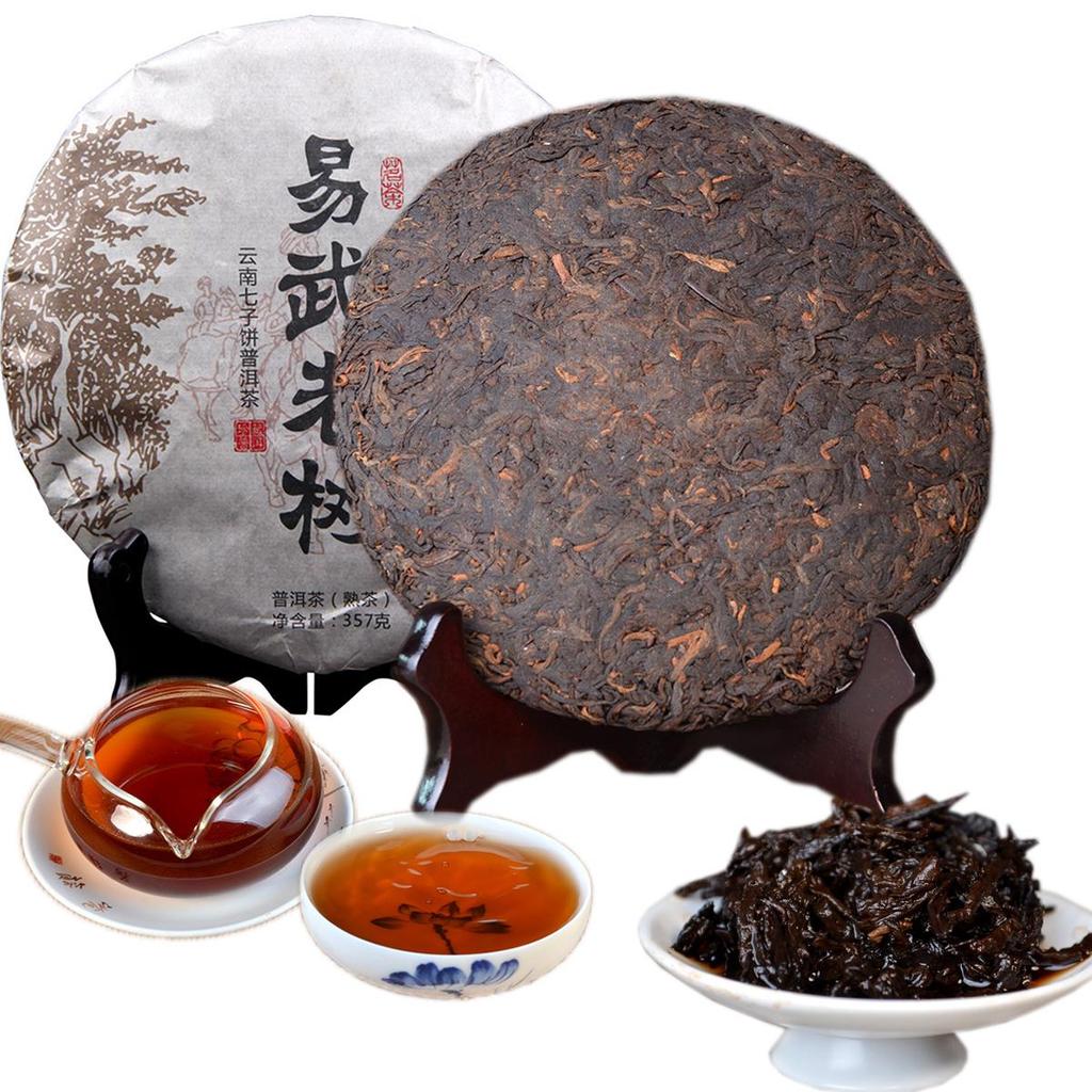 Zralý Pu-erh 357g Premium Puer vařený čajový dort Čínský Yunnan do sbírky