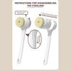 Shower Brush with Long Handle - Rechargeable Bath Body Brush for Exfoliating and Cleaning, Back