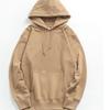 Unisex Solid Color Thick Hooded Sweatshirt with Plus Velvet for Autumn and Winter