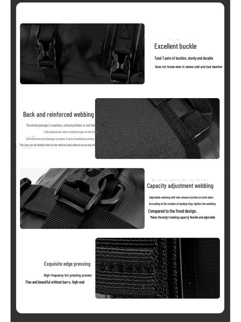 Waterproof Motorcycle Multi-Function Quick-Release Bag - Shoulder, Side, Tail, and Frame Use
