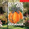 2D Flat, 2D Flat Autumn Pumpkin Wave Point Thanksgiving Garden Flag_3 (4)- Outdoor Garden Flag Double-sided Home Decoration Courtyard Decoration Outdo