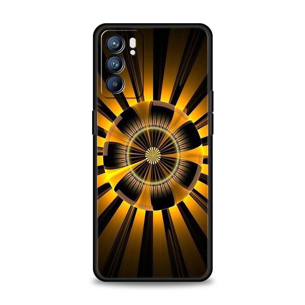 Retro Circular Totem Design Phone Case For Oppo A17 A31 A54 A57 A78 A79 A98 Find X5 X6 Reno 6 7 8 10 11 12 13 F Pro 5G Soft TPU