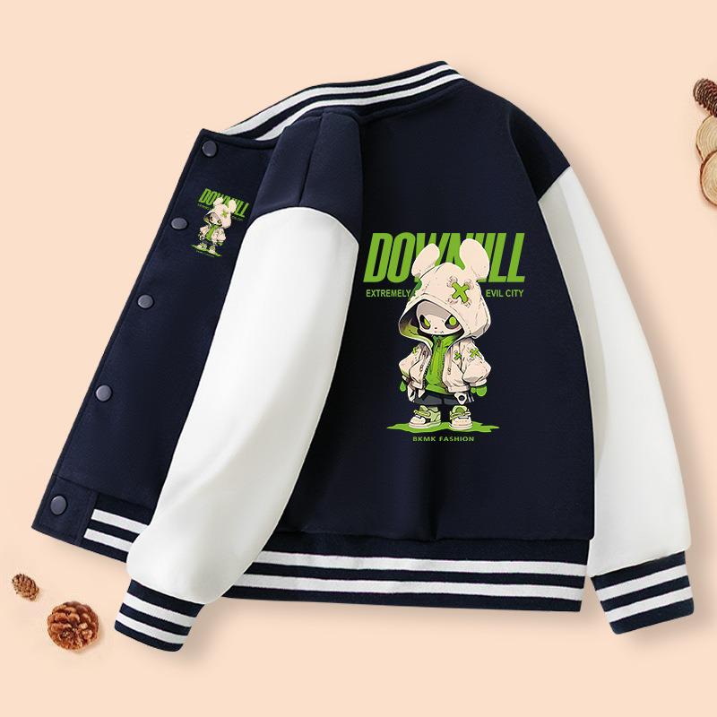 

Boys Color-block Baseball Jacket - Stylish Spring/Autumn Cardigan for Medium & Large Children 2026 140 cm