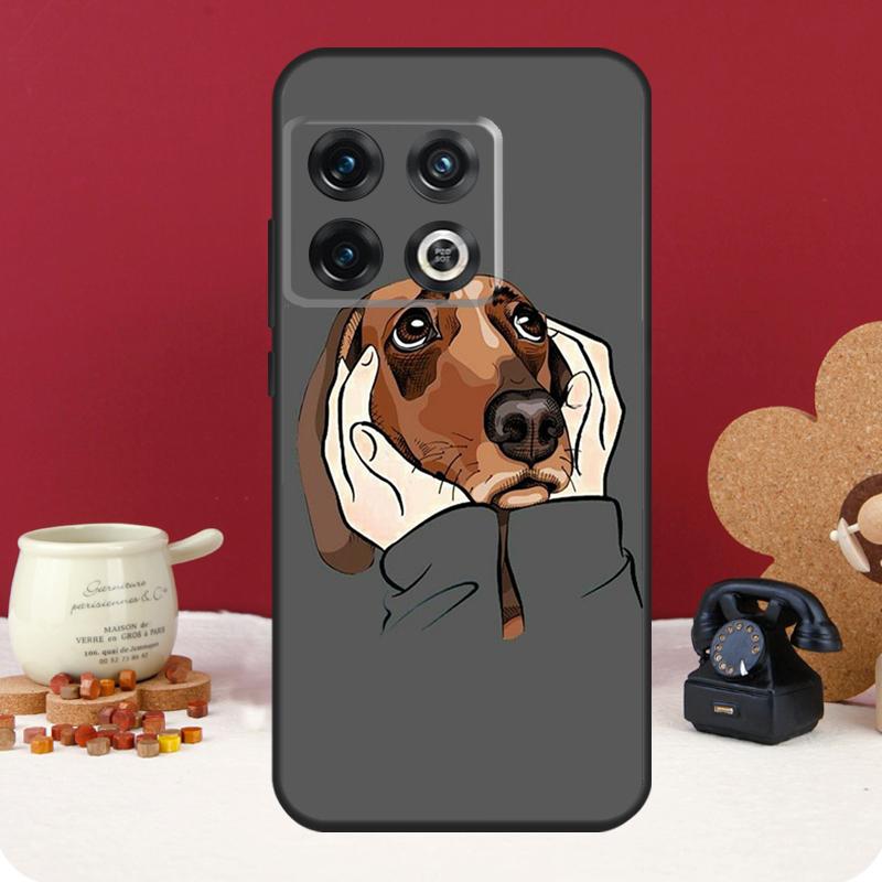 

Cartoon Dachshund Sausage Dog Cover For OnePlus Nord 4 CE 2 3 Lite N20 N10 N30 OnePlus 8T 10T 13 13R 12 12R 11 10 Pro Case OnePlus 9