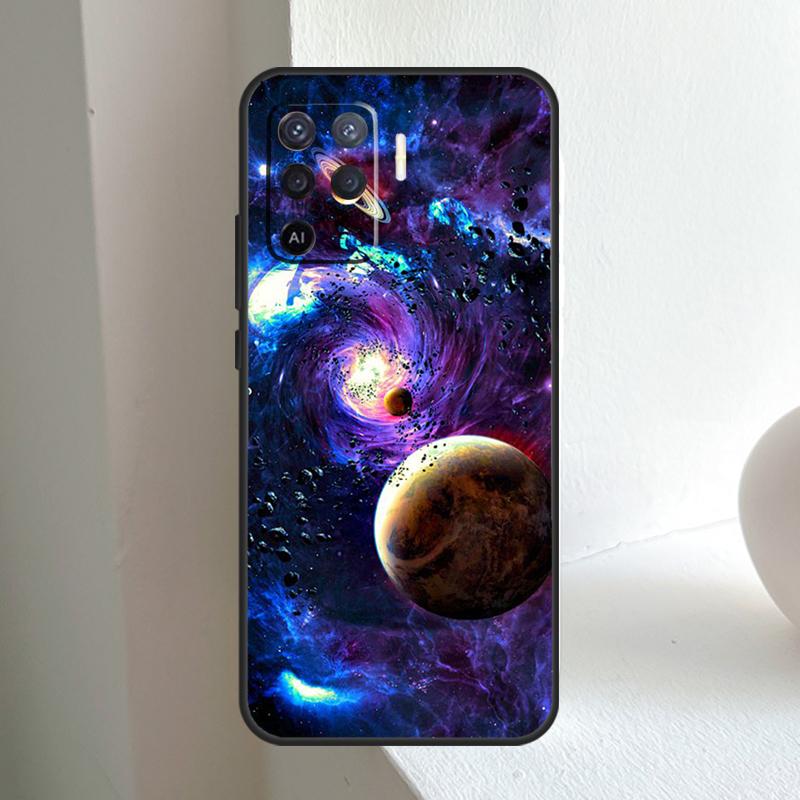 Outer Space Planet Stars Moon For OPPO A74 A54 A94 A17 A57 A15 A16 A76 A96 A18 A38 A58 A78 A98 A40 A60 A80 A5 A6 Pro Case
