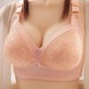 Large Jacquard Lace Sexy Converge Adjustable Large Chest Show Small No Steel Hoop Women's Text Bra