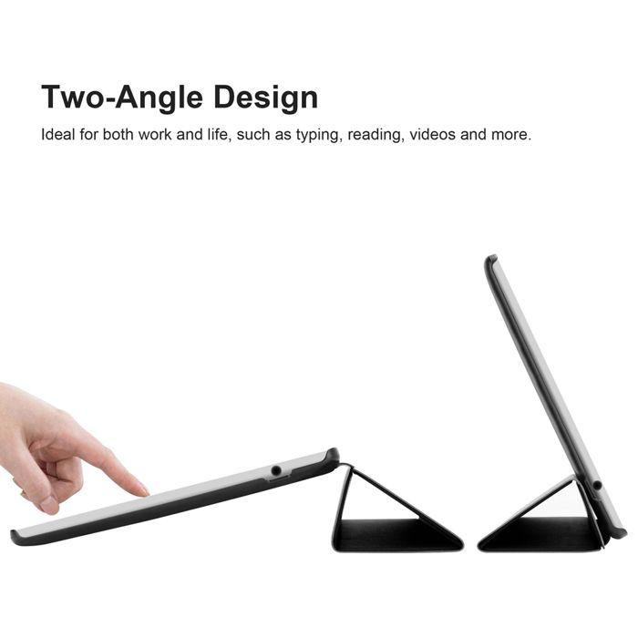 Coque pour Huawei MediaPad T5 10 (10.1 Zoll) Etui en NOIR SATIN Case Cover Tablette Protection Housse Portefeuille Wallet