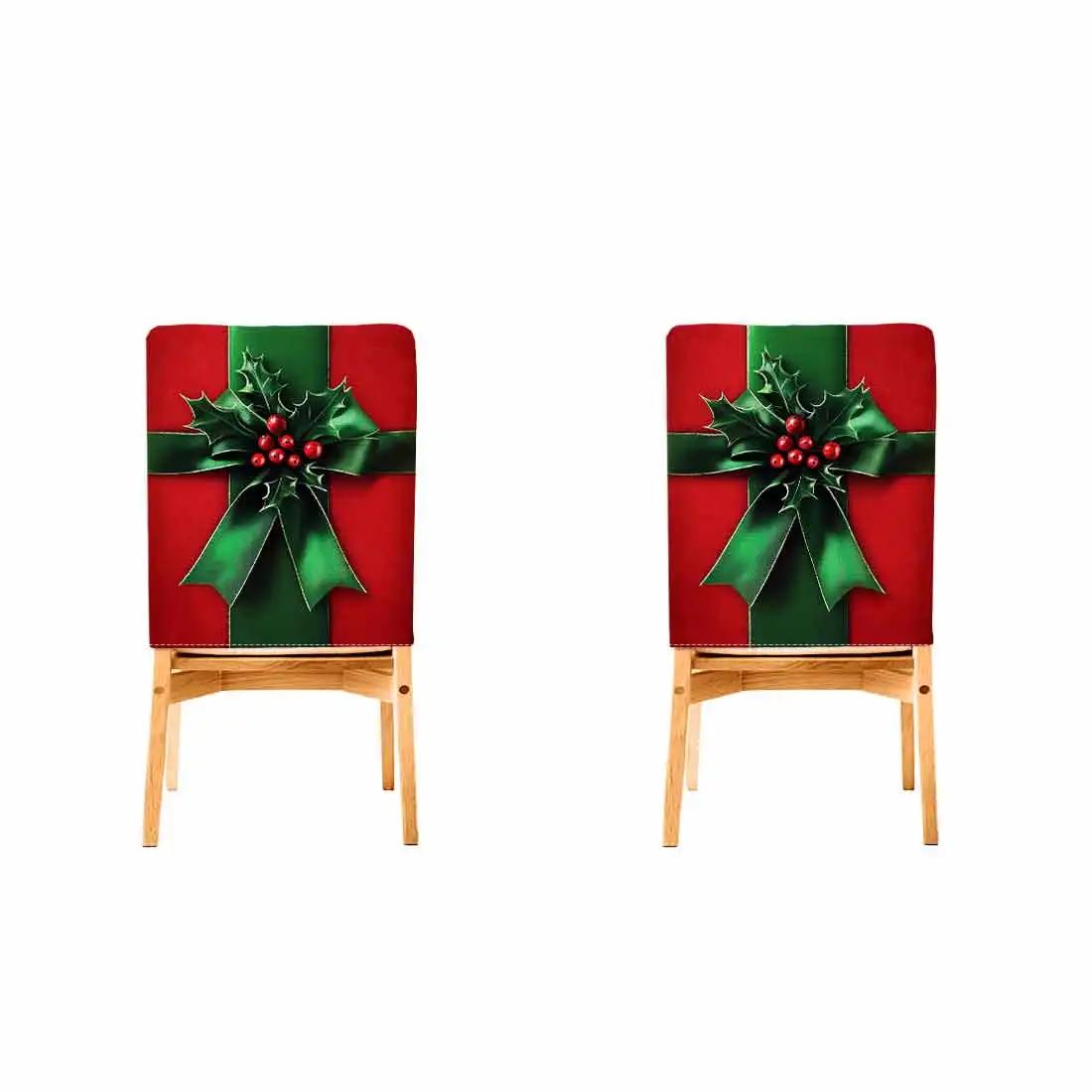 

2/4/6pcs/set 45x55cm Christmas bow berries Chair Cover Table Decoration Dining Seat Chair Covers Dining Room Bar Party Banquate