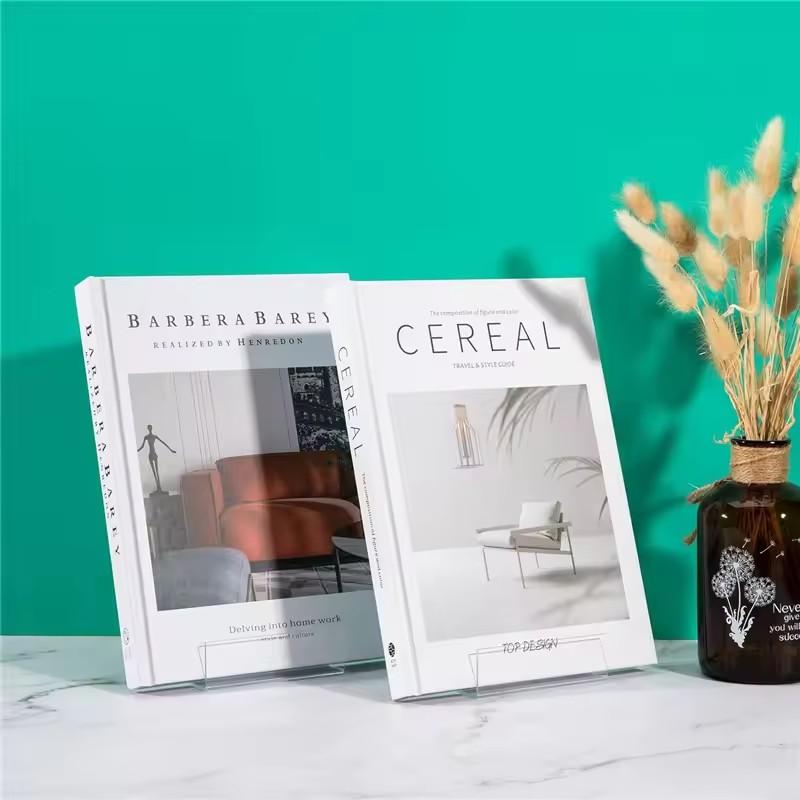 4pcs Acrylic Book Stand Book Holder for Display Clear Easel Stand for Display Display Holder for Postcard Sticker