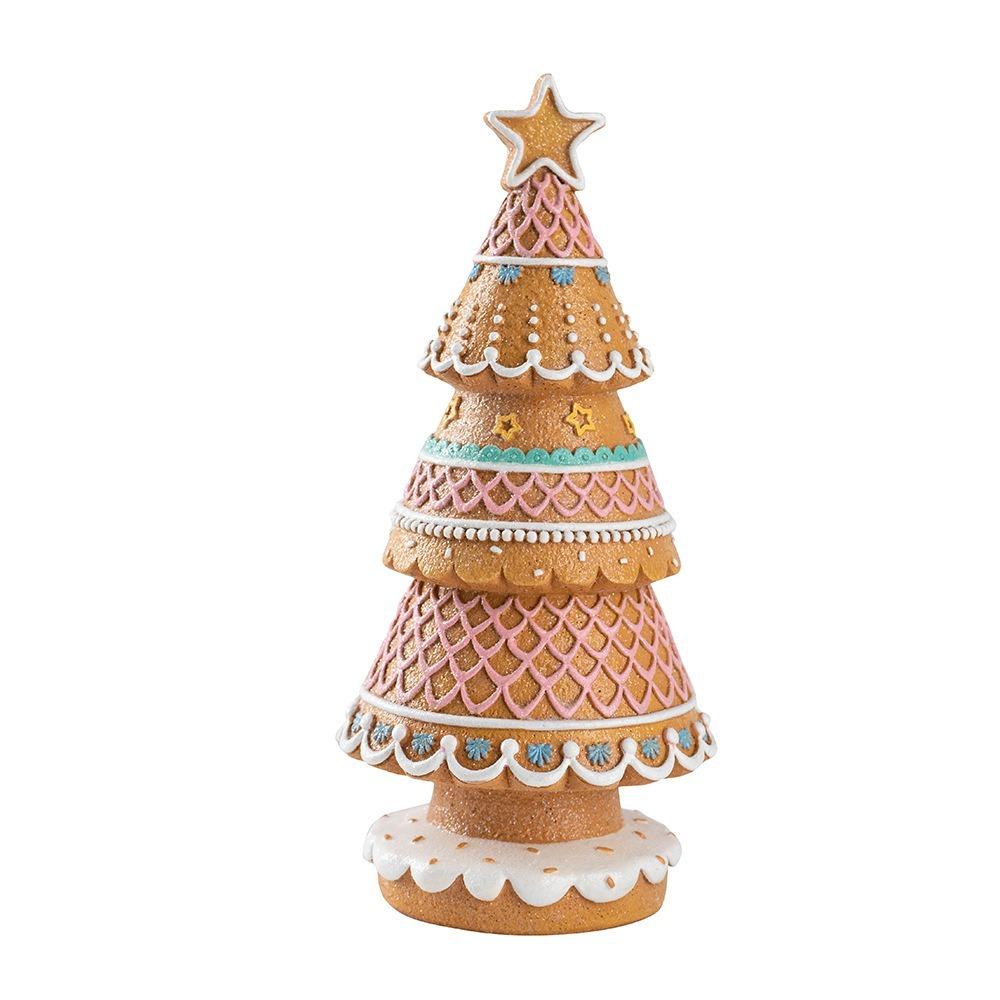 Simulated Gingerbread Christmas Tree Ornament Hand Painted Xmas Tree Ornament  Festive