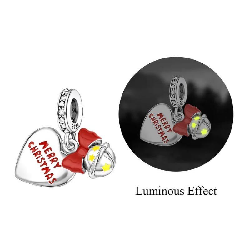 Festive Charm Copper Christmas Bell Trojan Candy Charms Beads Fit Original Bracelet Necklaces Fine Jewelry Diy Gift