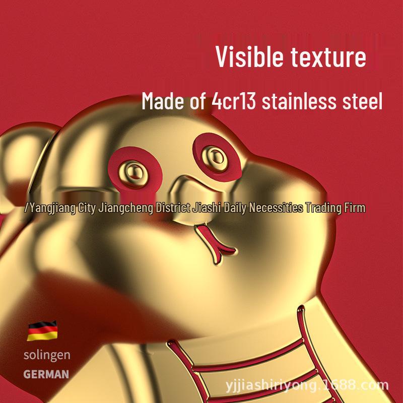 

2025 German Snake Portable Mini Folding Nail Clipper Golden Snake