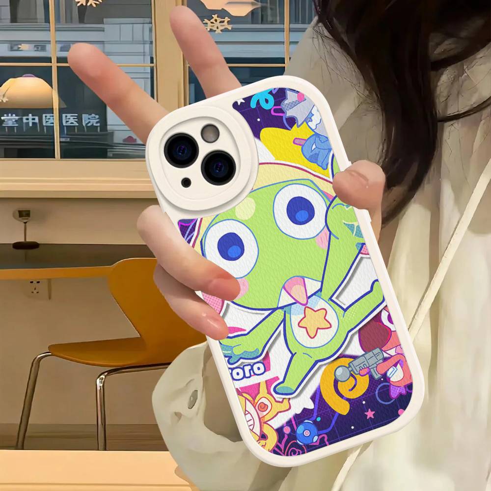 New Keroros Gunsos Movie Soft Leather Phone Case For Iphone 13 15 Pro Max 12 Mini 11 14 16 Plus Covers