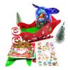 Sled Ornament with Santa & Deer - Self-Assembly