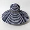 with Windproof Strap Women Striped Fisherman Hat Solid Color Sunshade Hat Summer Sun Hat  Travel
