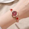 with Adjustable Bracelet Quartz Watches Rhinestone Wrist Decoration Rotundity Shaped Watch  Gift