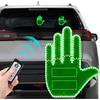 For Car, Light, Road Rage Led Sign for Car Window, Glow Road Hand Gesture, Green