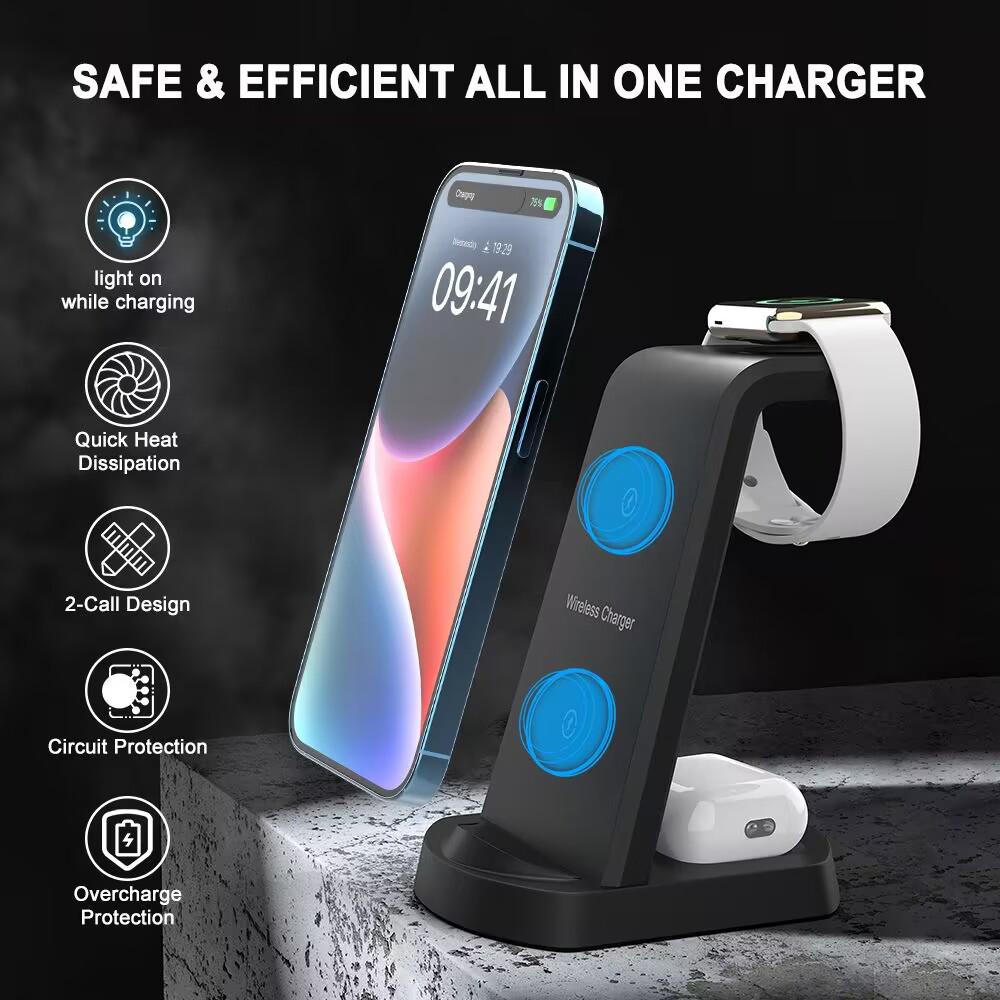 3 in 1 Kabellose Ladestation für iPhone 11/12/13/14/Pro/Max/XR/X/8, iWatch