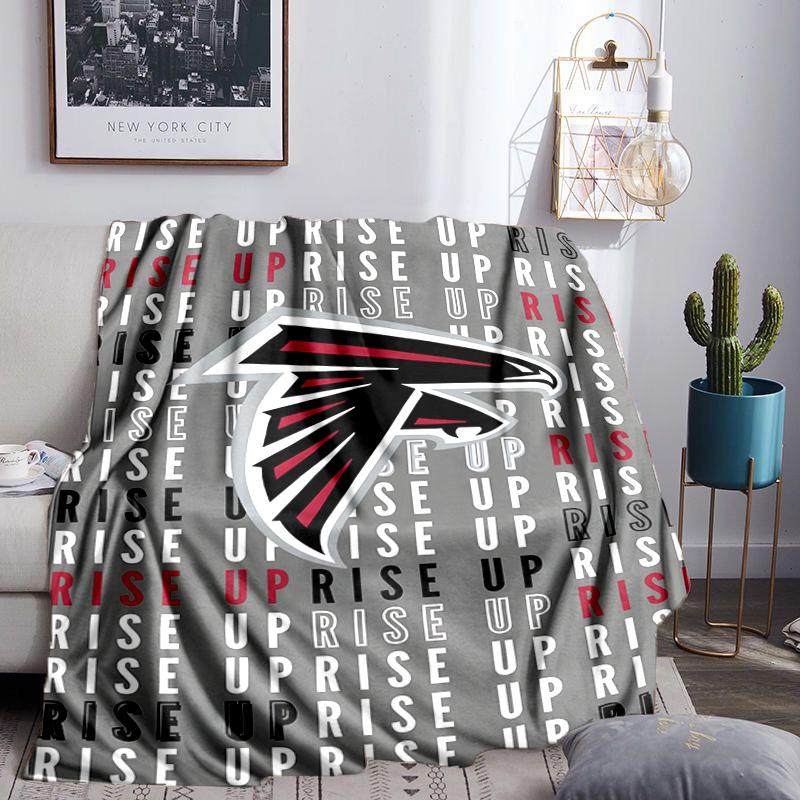 Atlanta-Falcons Rise Up Blanket Lightweight Flannel Bedding Blanket Perfect for Travel, Camping, Living Rooms, Offices, Sofas, Fan Christmas gift