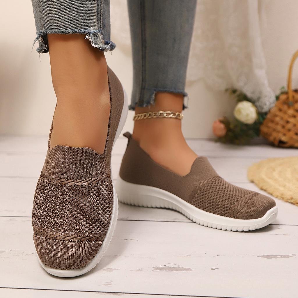 Damen Atmungsaktive Mesh Slipper Sommer Komfort Flache Schuhe