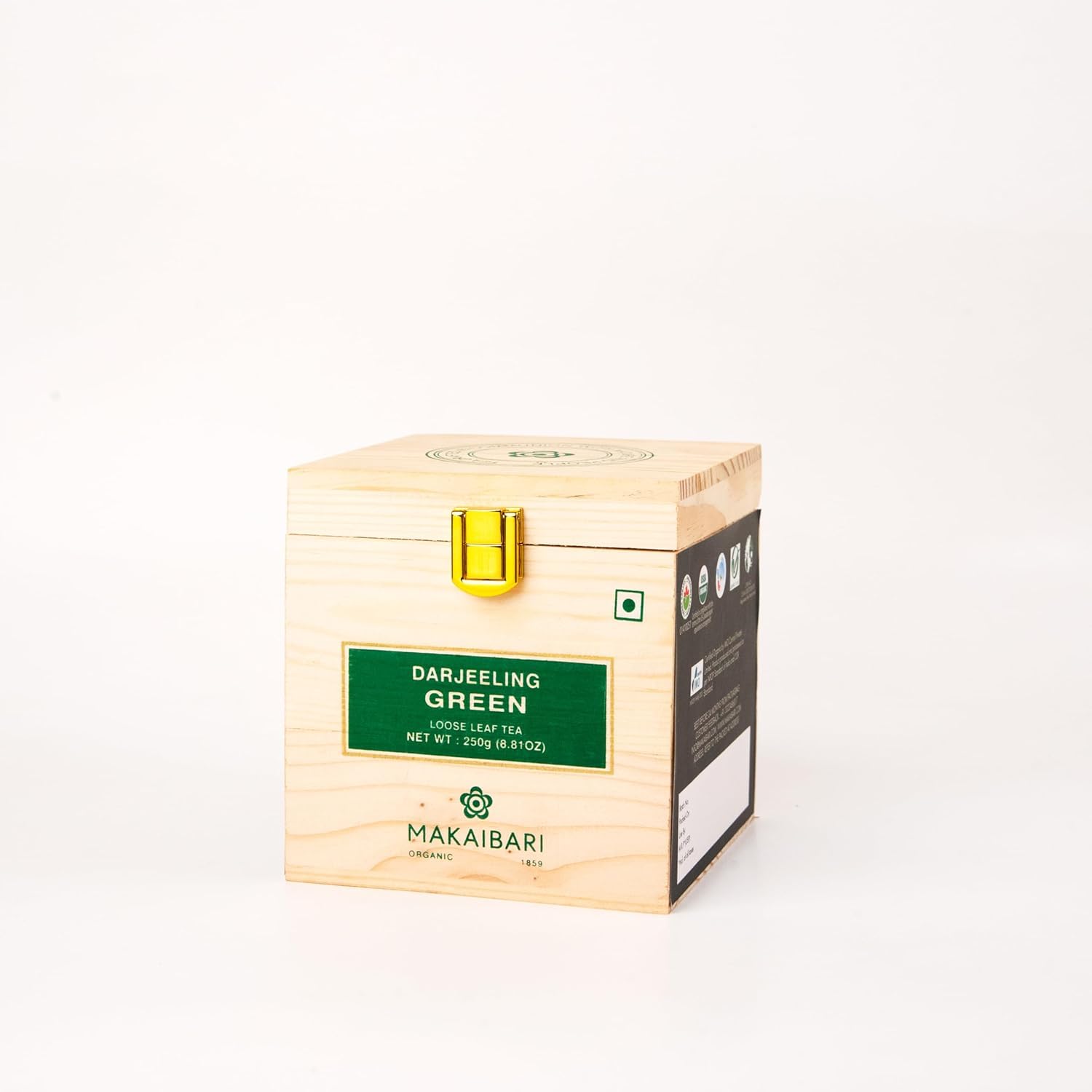 

Makaibari Darjeeling Green Tea 250 g Chestlet Box USDA Organic Loose Leaf Premium Handpicked Antioxidant Natural Tea