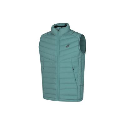 Jednolity kolor Outdoor Casual Sportowy Zapinany na zamek Stójka Ciepła kamizelka puchowa Męska kamizelka Niebiesko-zielona 2031E441-400