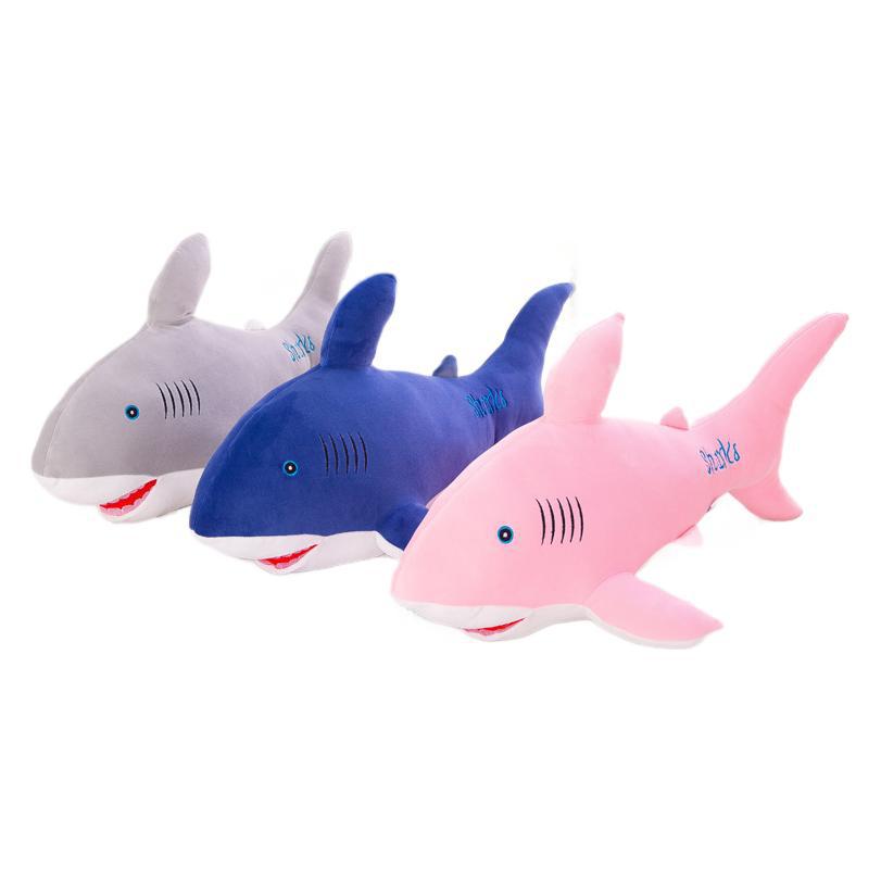 Down Cotton Shark Plush Toy Cartoon Soft Ocean Doll Pillow Birthday Gift
