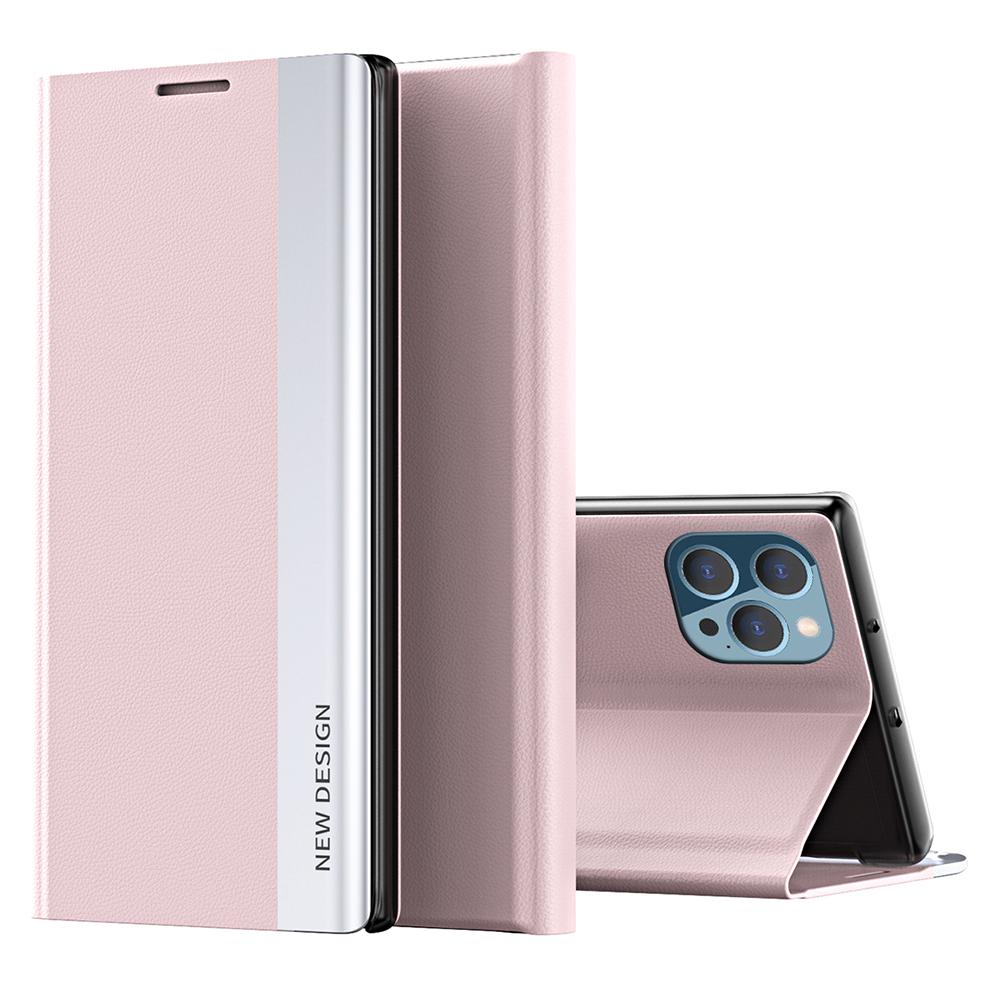 

Чехол для iPhone 16 Pro Max Противоударный кожаный чехол для телефона с подставкой Pink