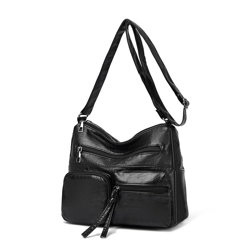 Dámská taška Vintage taška přes rameno Vícekapsá velkokapacitní taška crossbody