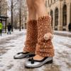 Foot Cover Y2K Faux Fur Leg Warmers Fawn Dot Fur Ball Lolita Boots Cover Kawaii Sweet Mid-calf Socks Spicy Girls