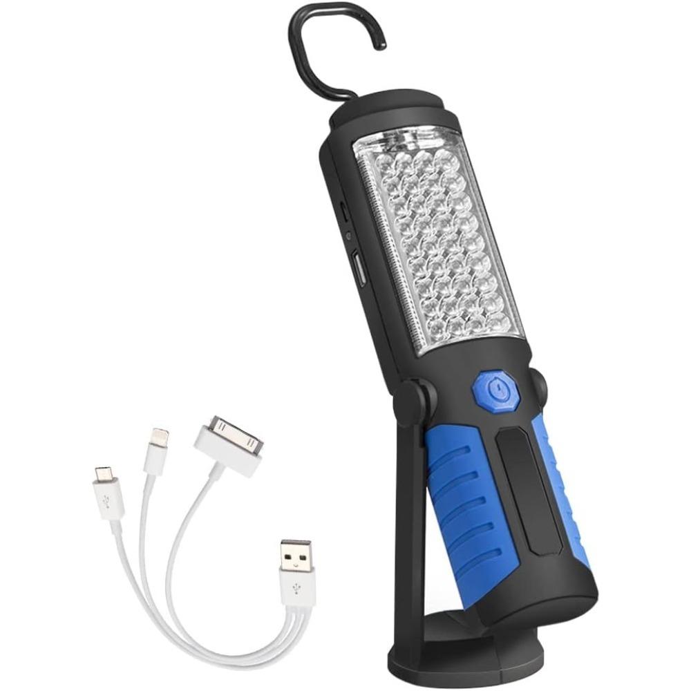 LED Work Light with Magnet Rechargeable Torch Workshop Lamp Portable Camping Lamp for Car Repair, Workshop, Garage, Camping, Emergency Lighting
