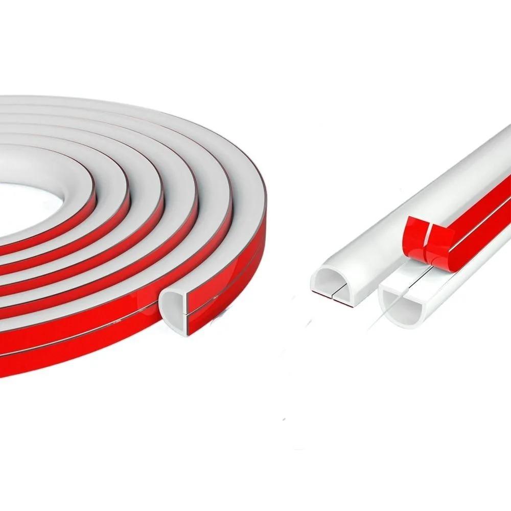 1PC 2M Arc Anti-extrusion Floor Cord Cover Self-Adhesive Power Extension Wiring Duct Cable Protector Home Outdoor Wire Organizer