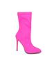 Fashion Neon Pink Pointed - Toe Knee - High Heeled Boots: Fashion - Forward Statement Footwear Stretch Cloth