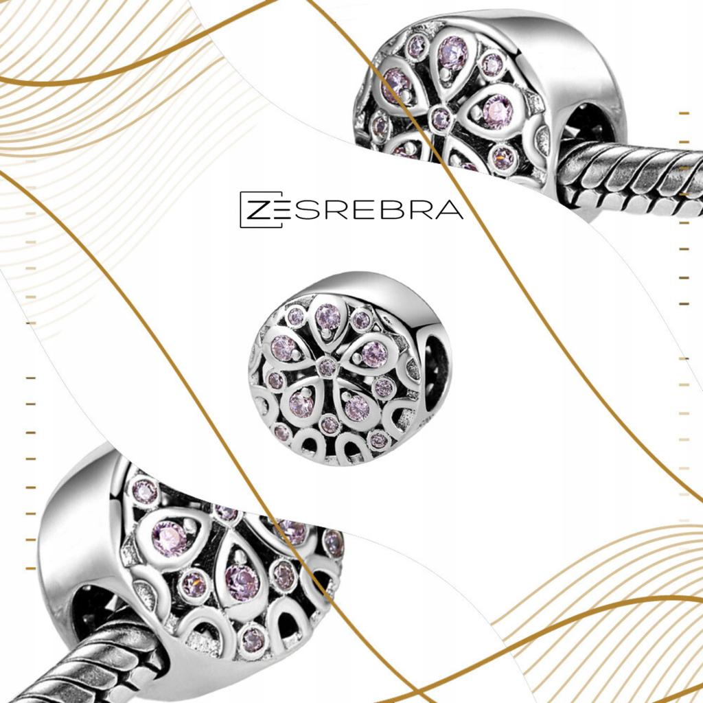 Charms Spring Flower Bead 925 Love Colorful Zircon Beads