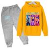 Kpop Demon Hunters Kids Hot Anime Print Spring Autumn Casual 2pcs Hoodie+Pants Tracksuits Girls Fashion Huntrx Clothes
