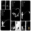Phone Case For Samsung Galaxy S25 Edge S24 S23 S22 S21 Ultra S20 FE 5G S10 S10E S9 Plus Soft TPU Cover Fishing Heartbeat