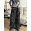 Jeans Góticos para Mujer Grunge Abi Y2K Pantalones Cargo de Mezclilla Goblin Core Punk Pantalones Holgados