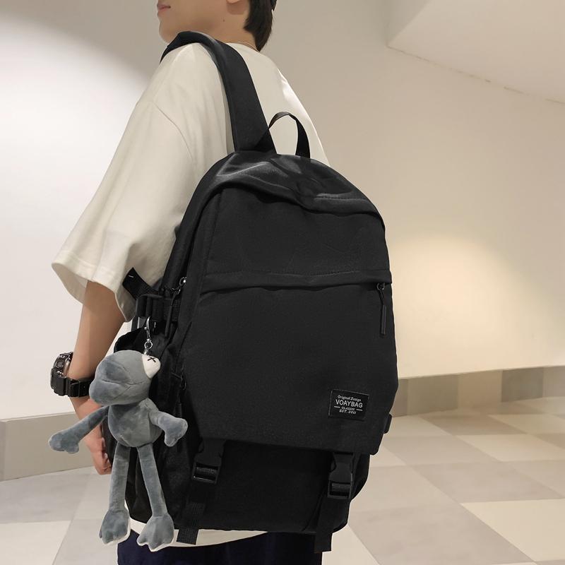 Schulrucksack für Studenten mit großer Kapazität, Herren-Computer-Reiserucksack, Damen-Rucksack in Unifarben