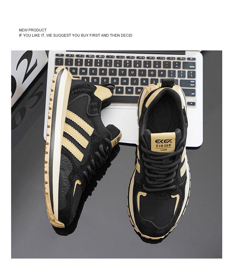 2025 Pánské trendy lehké kožené boty pro tátu – Všestranná ležérní sportovní obuv